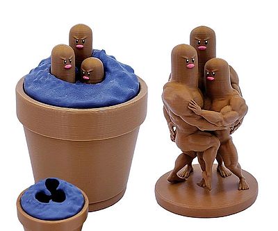 Pokemon Dugtrio Meme Figurine Gifdt